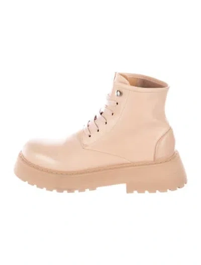 Pre-owned Marsèll Leather Lace-up Boots In Neutrals