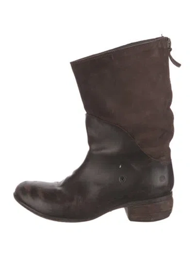 Pre-owned Marsèll Leather Moto Boots In Black