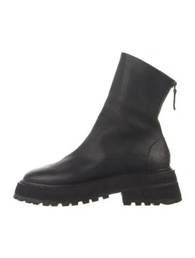 Pre-owned Marsèll Leather Moto Boots In Black