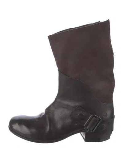 Pre-owned Marsèll Leather Moto Boots In Brown