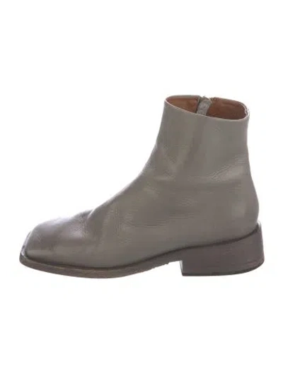 Pre-owned Marsèll Leather Moto Boots In Gray