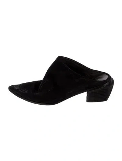 Pre-owned Marsèll Leather Mules In Black