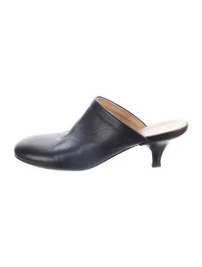 Pre-owned Marsèll Leather Mules In Black