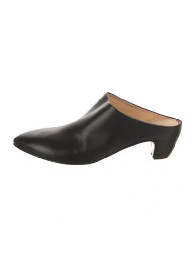 Pre-owned Marsèll Leather Mules In Black
