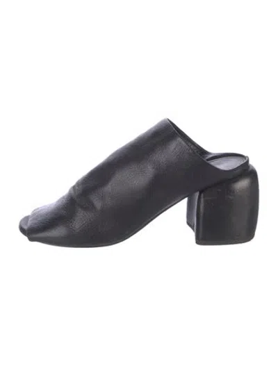Pre-owned Marsèll Leather Mules In Black