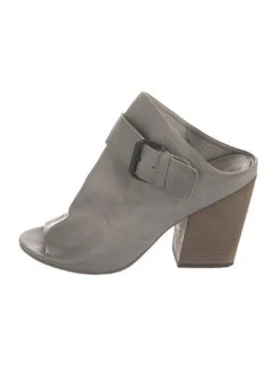 Pre-owned Marsèll Leather Mules In Grey