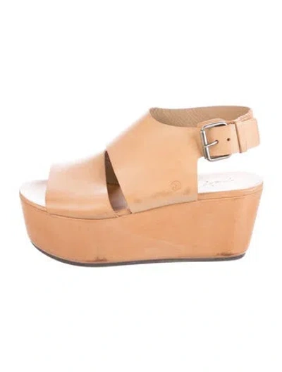 Pre-owned Marsèll Leather Mules In Neutral