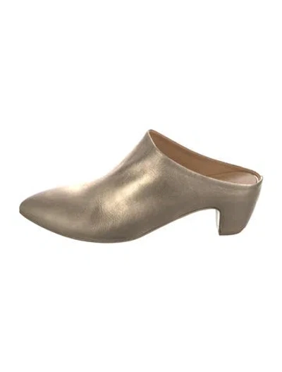 Pre-owned Marsèll Leather Mules In Neutrals