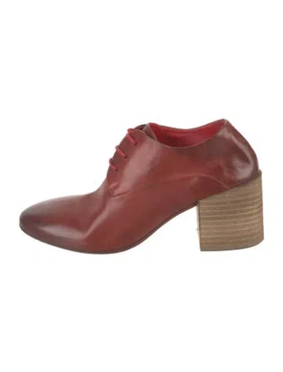 Pre-owned Marsèll Leather Mules In Red