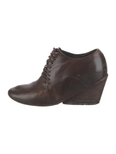 Pre-owned Marsèll Leather Oxfords In Brown