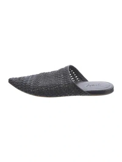 Pre-owned Marsèll Leather Patterned Mules In Black