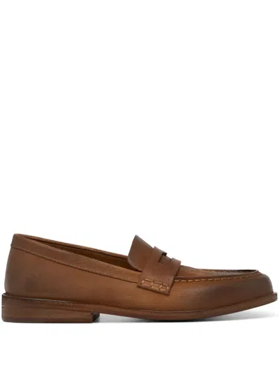 Marsèll Leather Penny Loafers In Brown