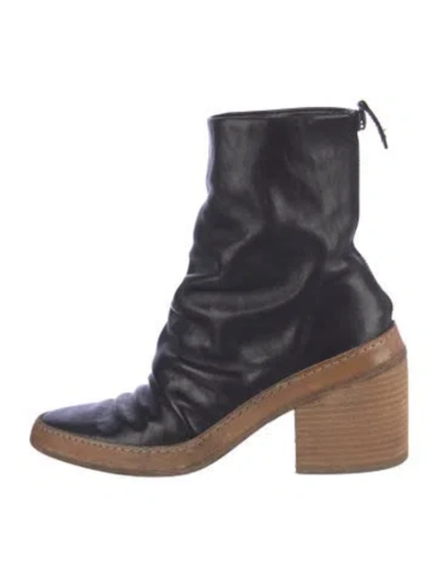 Pre-owned Marsèll Leather Pleated Accents Boots In Multi