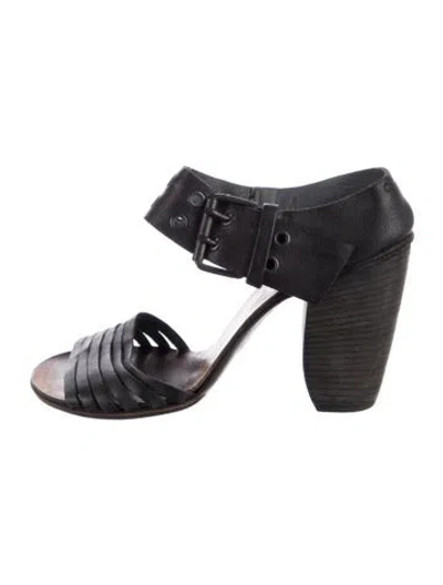 Pre-owned Marsèll Leather Sandals In Black