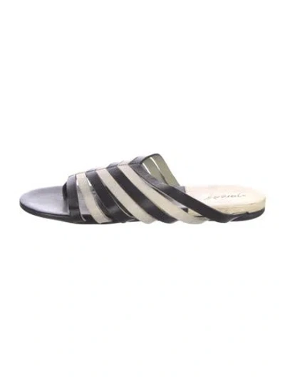 Pre-owned Marsèll Leather Sandals In Black/white