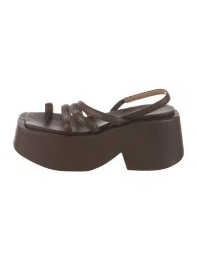 Pre-owned Marsèll Leather Sandals In Brown