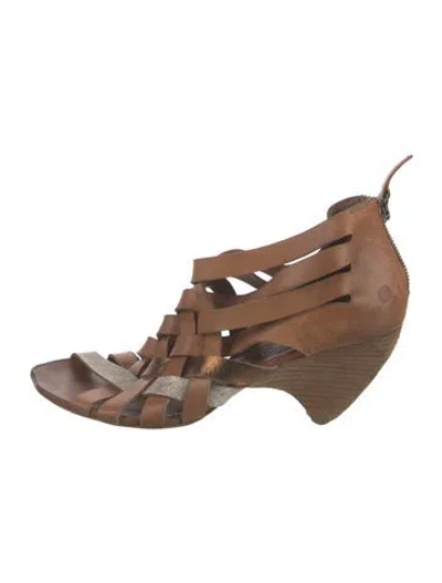 Pre-owned Marsèll Leather Sandals In Brown/metallic