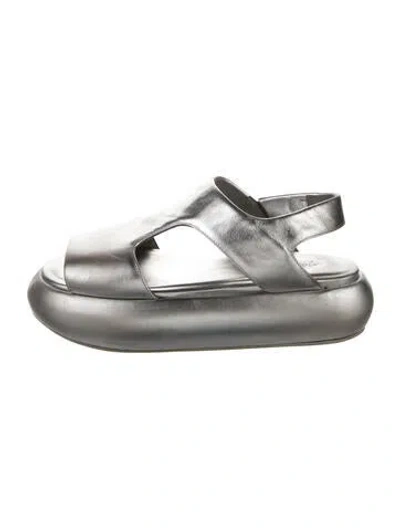 Pre-owned Marsèll Leather Sandals In Metallic/silver