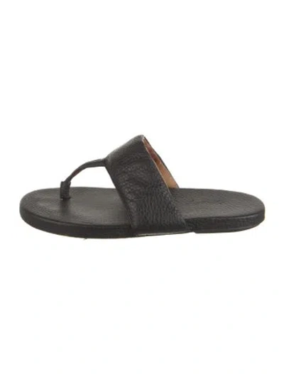 Pre-owned Marsèll Leather Slides In Black