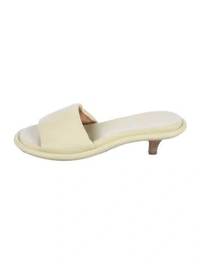 Pre-owned Marsèll Leather Slides In Neutral