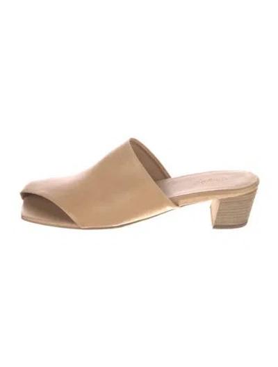 Pre-owned Marsèll Leather Slides In Neutral