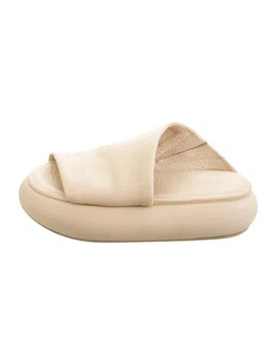 Pre-owned Marsèll Leather Slides In Neutrals
