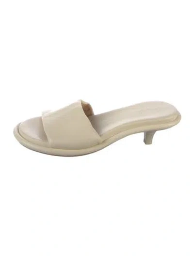 Pre-owned Marsèll Leather Slides In Neutrals