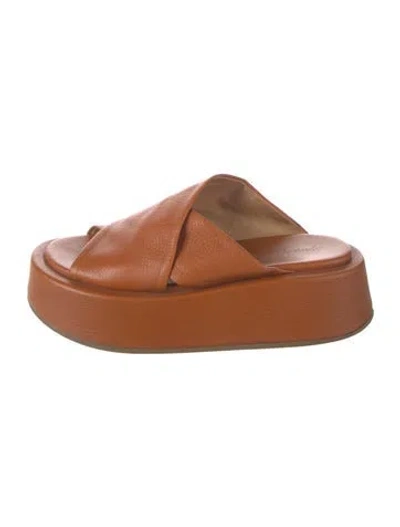 Pre-owned Marsèll Leather Slides In Orange