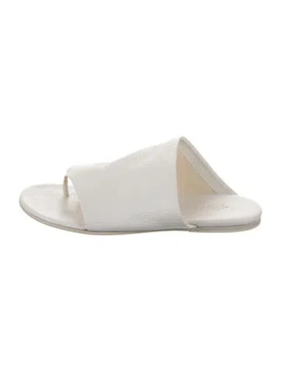Pre-owned Marsèll Leather Slides In White