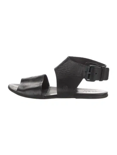 Pre-owned Marsèll Leather Slingback Sandals In Black