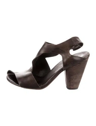 Pre-owned Marsèll Leather Slingback Sandals In Brown