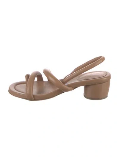 Pre-owned Marsèll Leather Slingback Sandals In Brown
