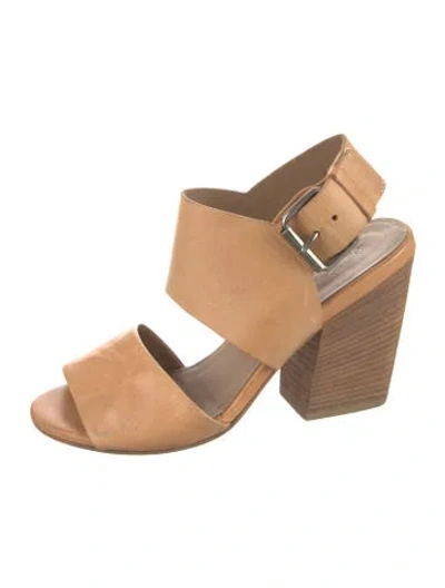 Pre-owned Marsèll Leather Slingback Sandals In Neutral
