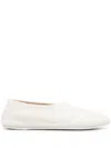 Marsèll Leather Slip-on Slippers In Neutrals
