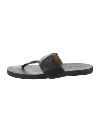 Pre-owned Marsèll Leather T-strap Sandals In Black