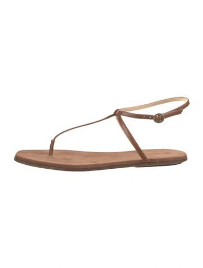 Pre-owned Marsèll Leather T-strap Sandals In Neutral