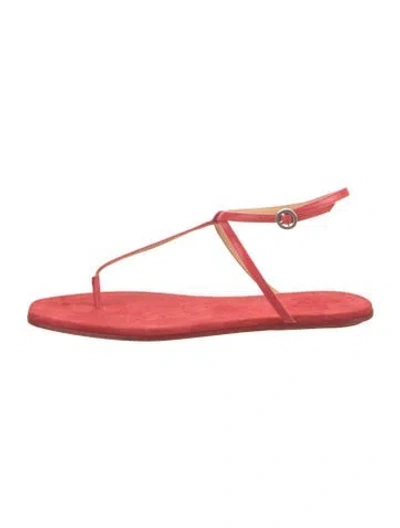 Pre-owned Marsèll Leather T-strap Sandals In Red