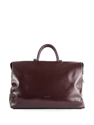 Marsèll Logo-debossed Tote Bag In Burgundy