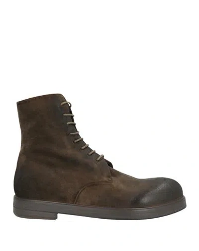 Marsèll Man Ankle Boots Charcoal Size 9 Leather In Gray