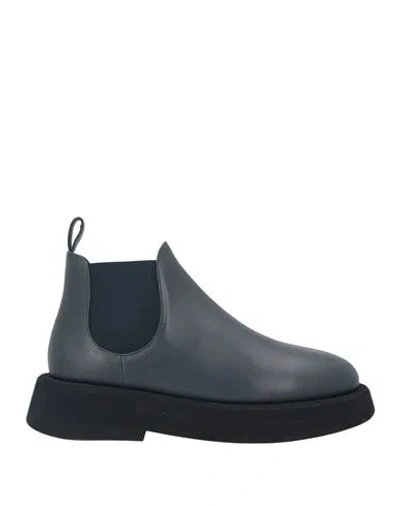 Marsèll Man Ankle Boots Midnight Blue Size 11 Calfskin