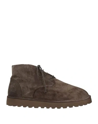 Marsèll Man Ankle Boots Taupe Size 9.5 Calfskin In Gray