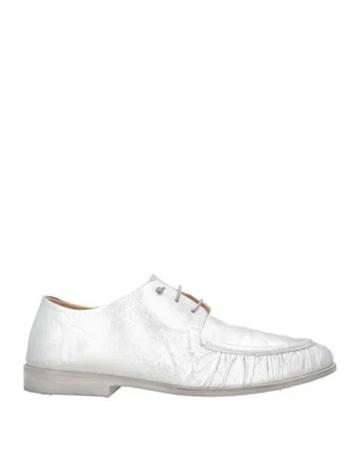 Marsèll Man Lace-up Shoes Silver Size 11 Leather In White