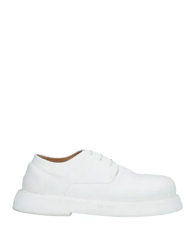 Marsèll Man Lace-up Shoes White Size 9 Soft Leather