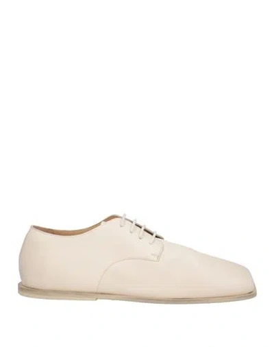 Marsèll Man Lace-up Shoes Ivory Size 9 Calfskin In Neutral