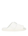 Marsèll Lace-up Panelled Leather Flip Flops In White
