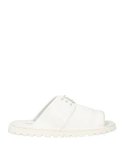 MARSÈLL MARSÈLL MAN SANDALS WHITE SIZE 8 LEATHER