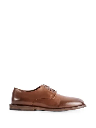 Marsèll Mando Basalt Leather Lace-up Derby Shoes In Brown