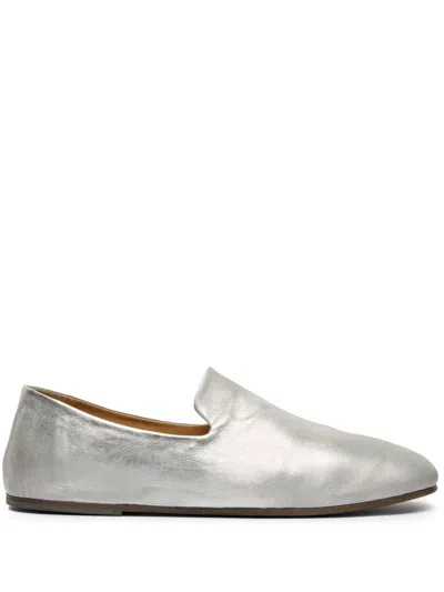 Marsèll Metallic-leather Loafers In Silver