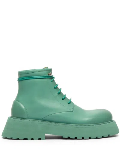 Marsèll Micarro Leather Ankle Boots In Green
