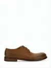 Marsèll Minimalist Brown Leather Dress Shoes With Rounded Toe In Brown